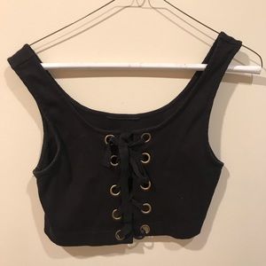 Corset-Style Crop Top